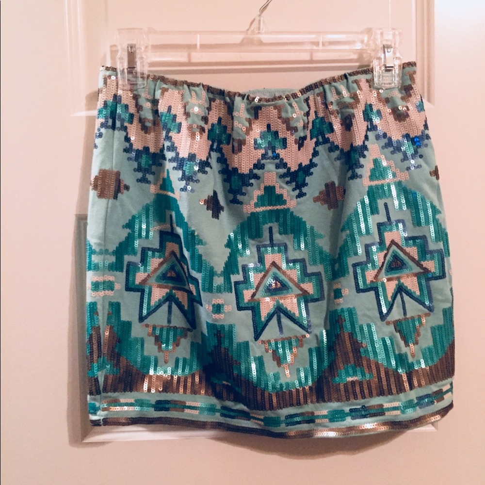 Sequin Mini Skirt